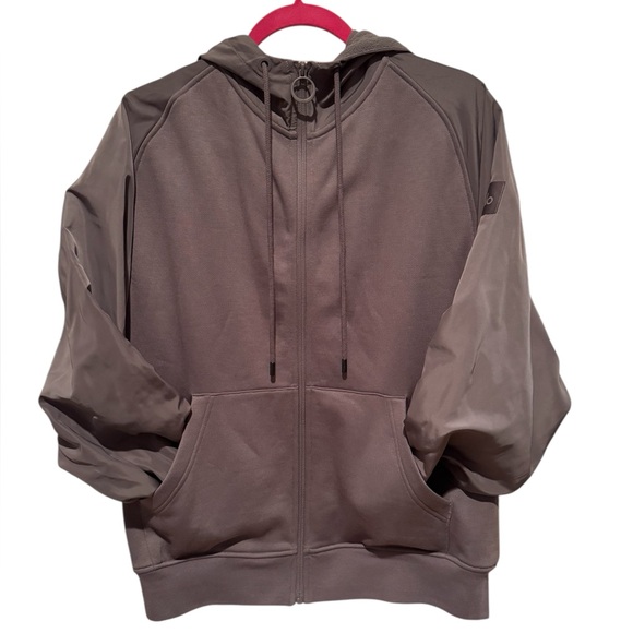 ALO Yoga On The Go Zip Up Hoodie Sweatshirt in Purple Dusk Size Medium - Picture 5 of 10